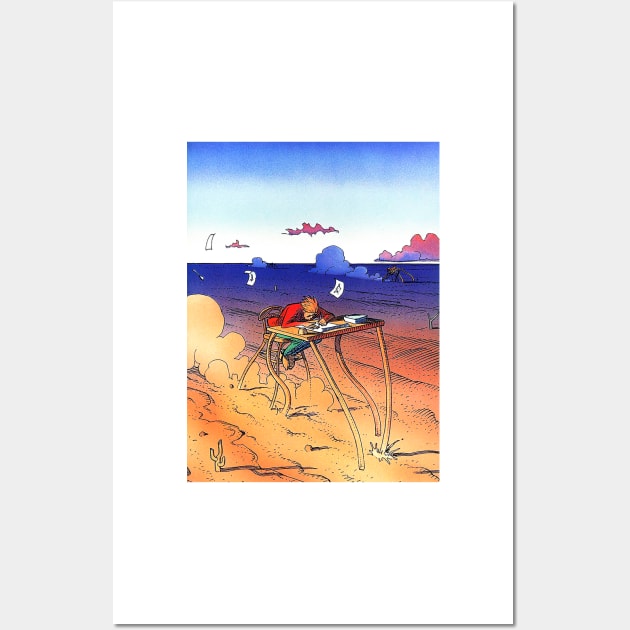 jean giraud moebius promo card Wall Art by QualityArtFirst